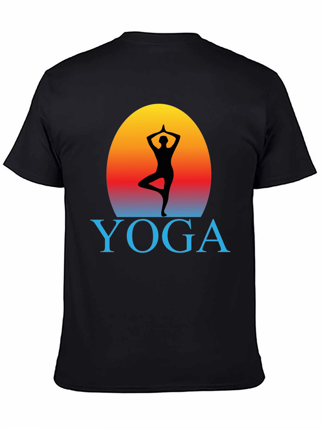 Yoga Pose Silhouette Graphic T-Shirt