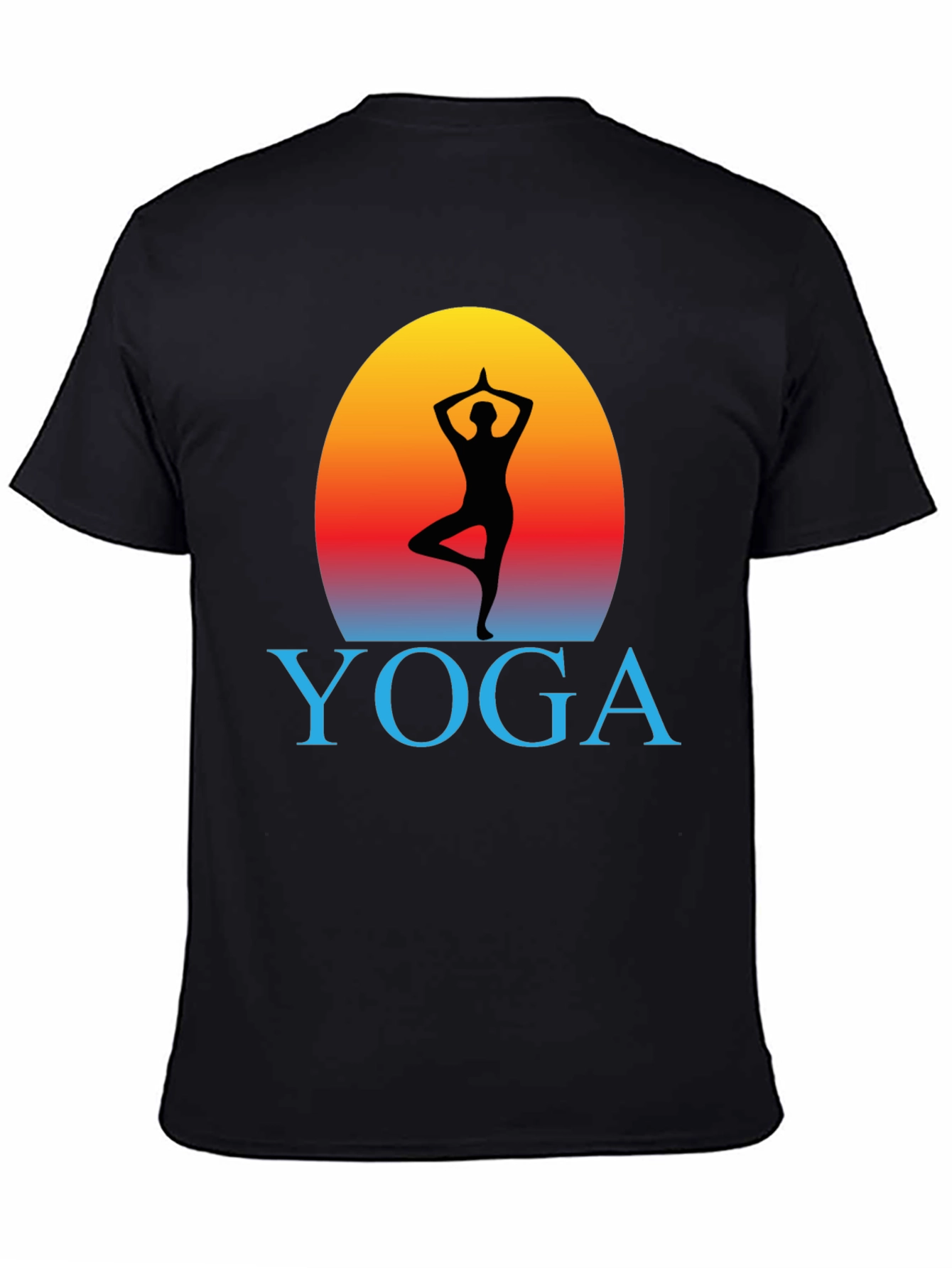 Yoga Pose Silhouette Graphic T-Shirt