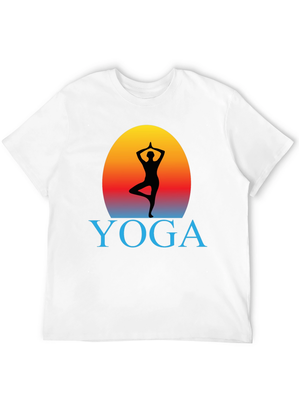Yoga Pose Silhouette Graphic T-Shirt