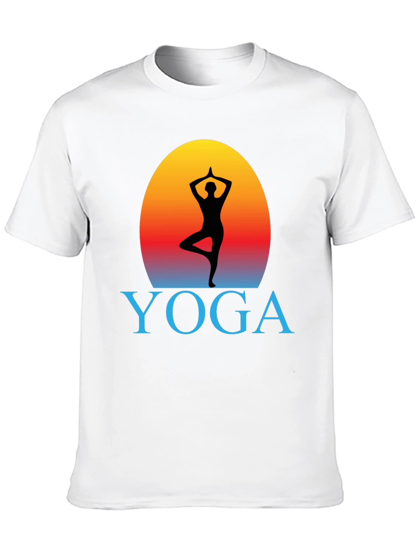 Yoga Pose Silhouette Graphic T-Shirt