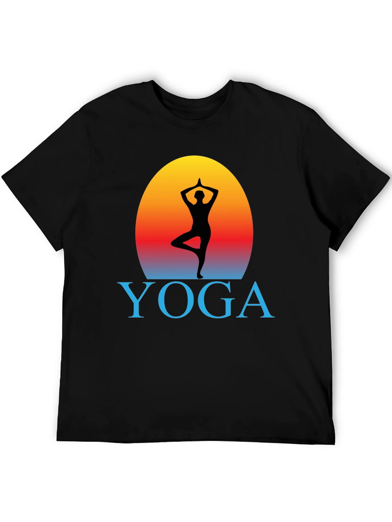 Yoga Pose Silhouette Graphic T-Shirt