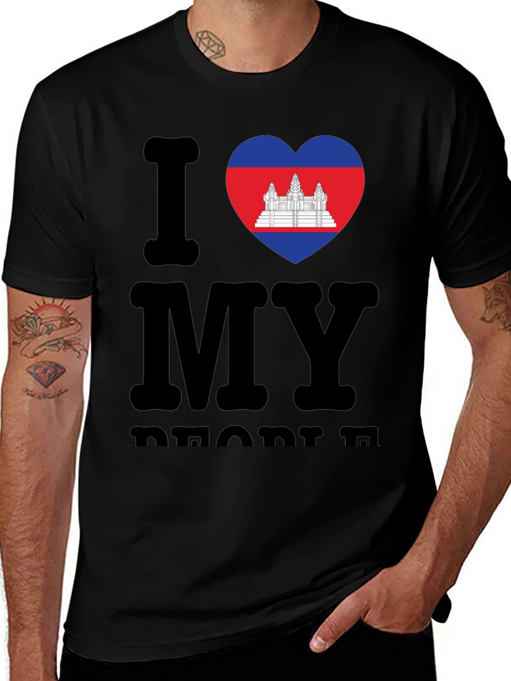 I Love My Cambodia T-Shirt Black