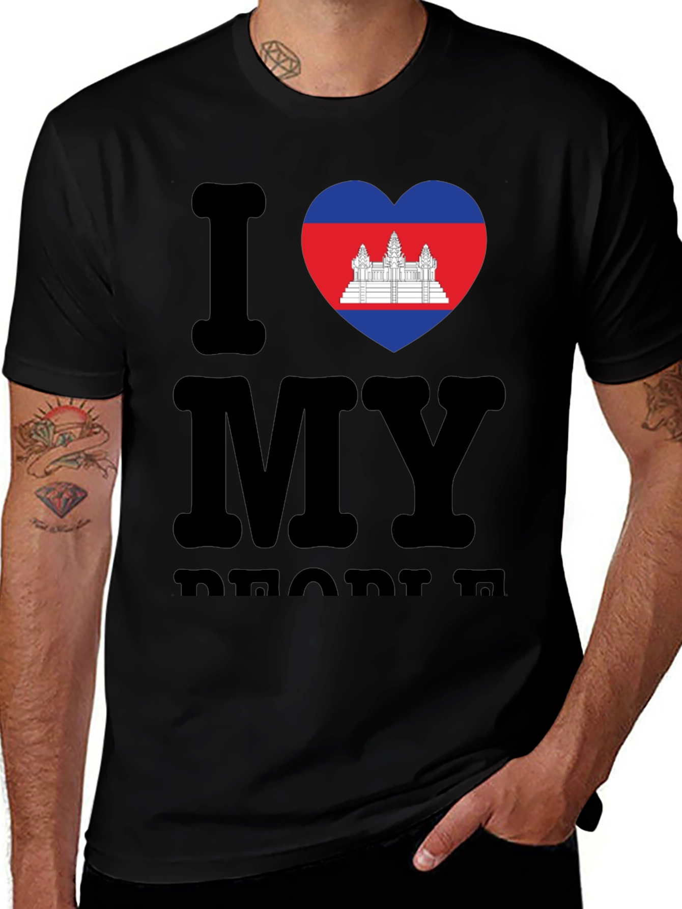 I Love My Cambodia T-Shirt Black