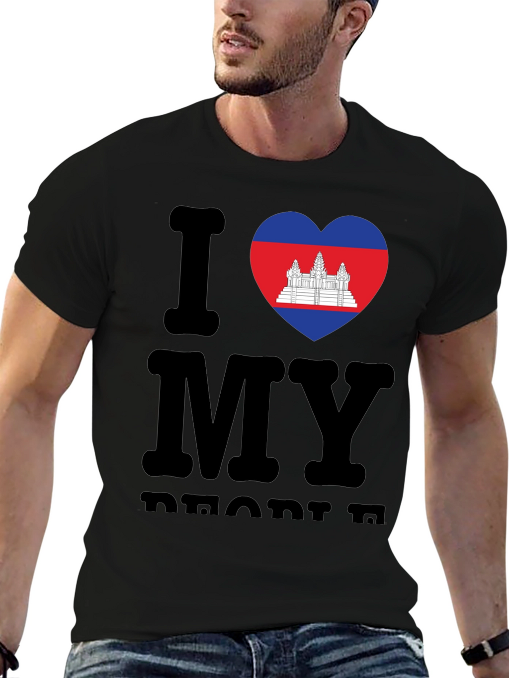 I Love My Cambodia T-Shirt Black