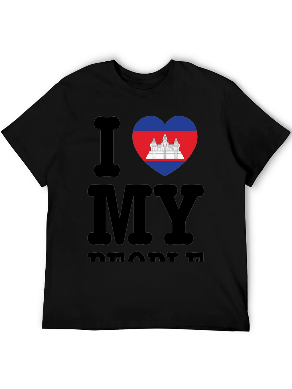 I Love My Cambodia T-Shirt Black