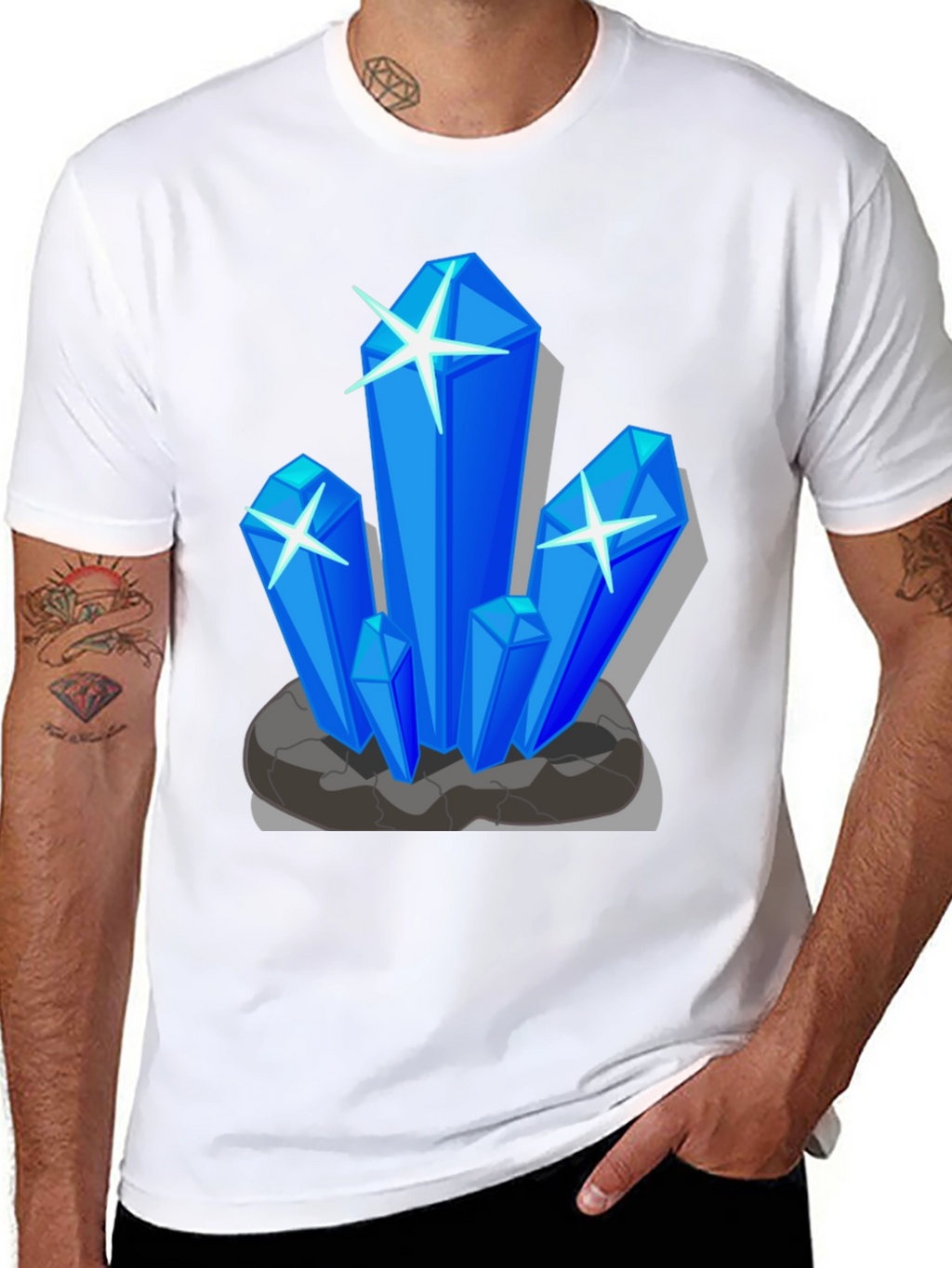 Crystal Design Black T-Shirt