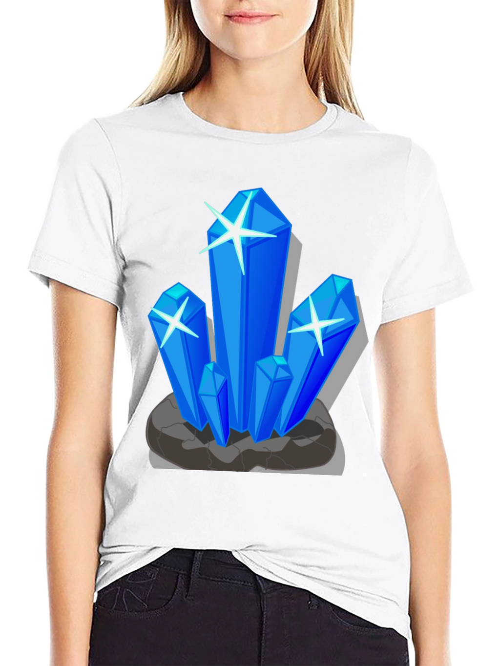 Crystal Design Black T-Shirt