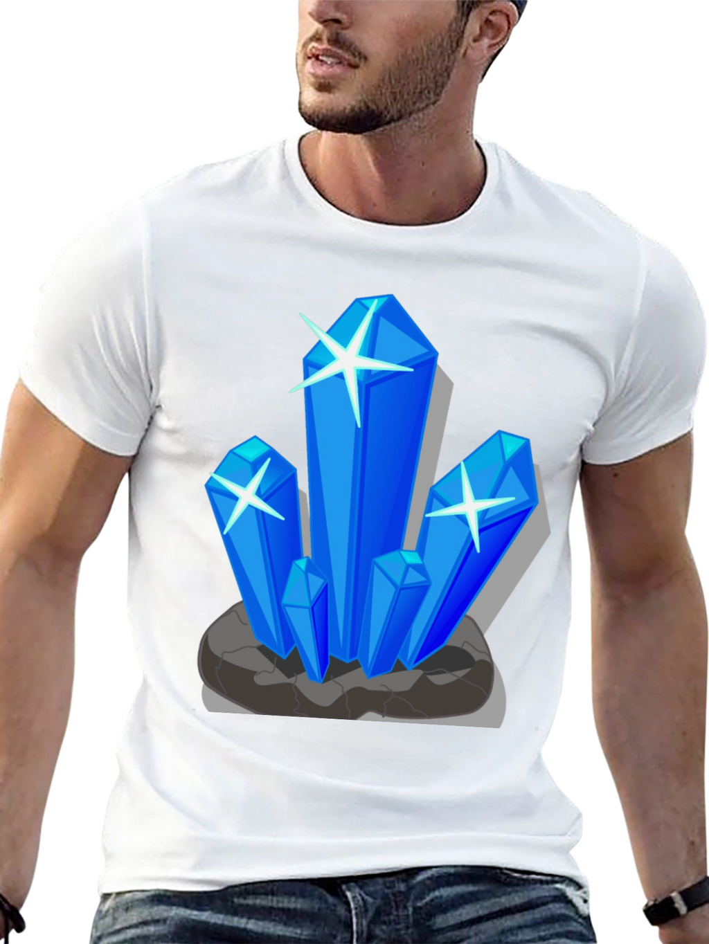 Crystal Design Black T-Shirt