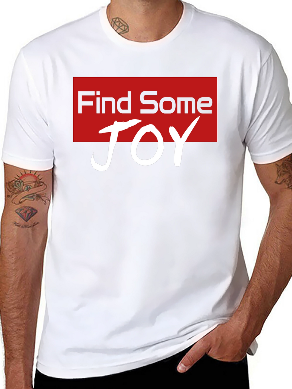 Find Some Joy Black Graphic Tee