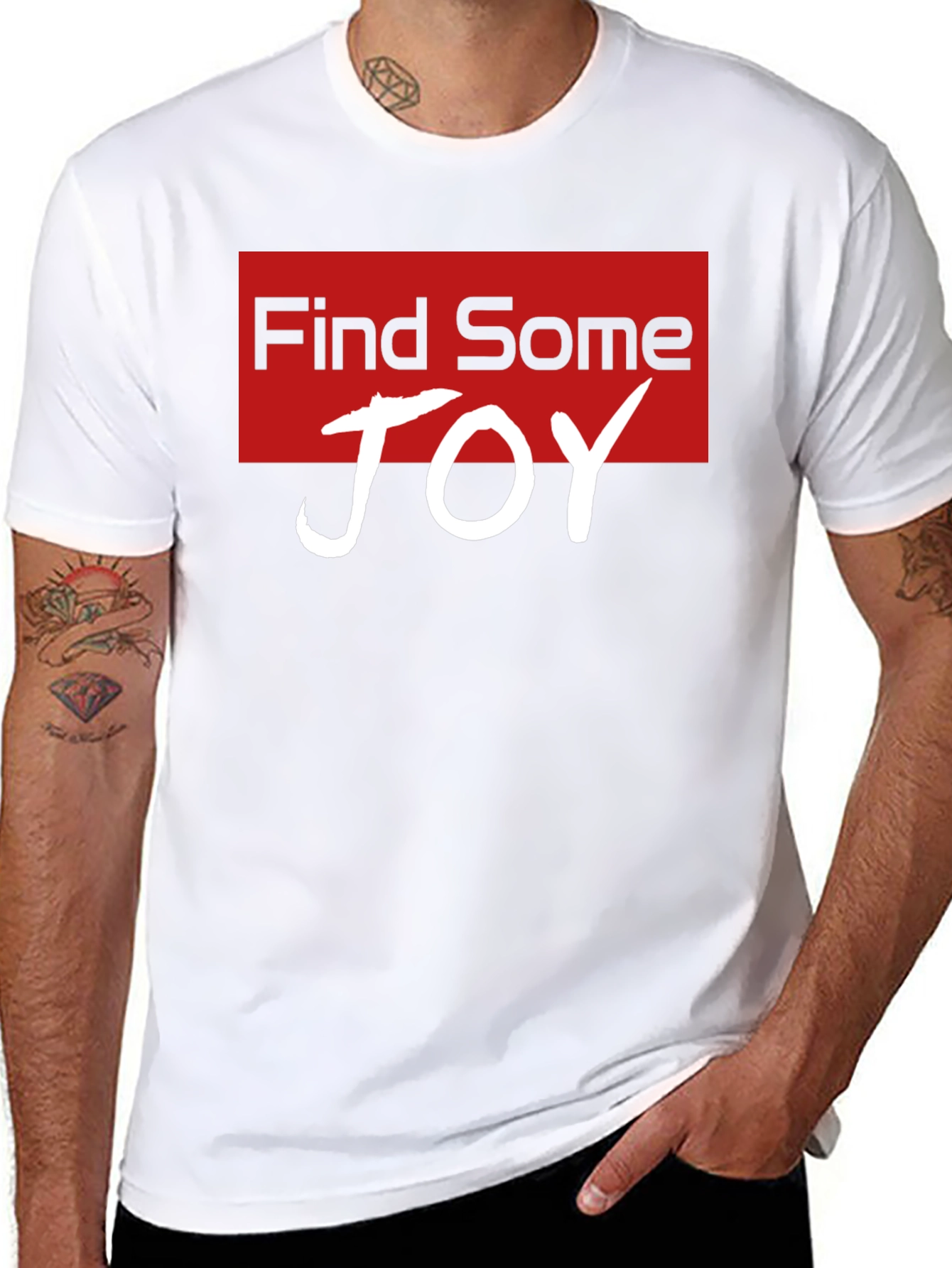 Find Some Joy Black Graphic Tee