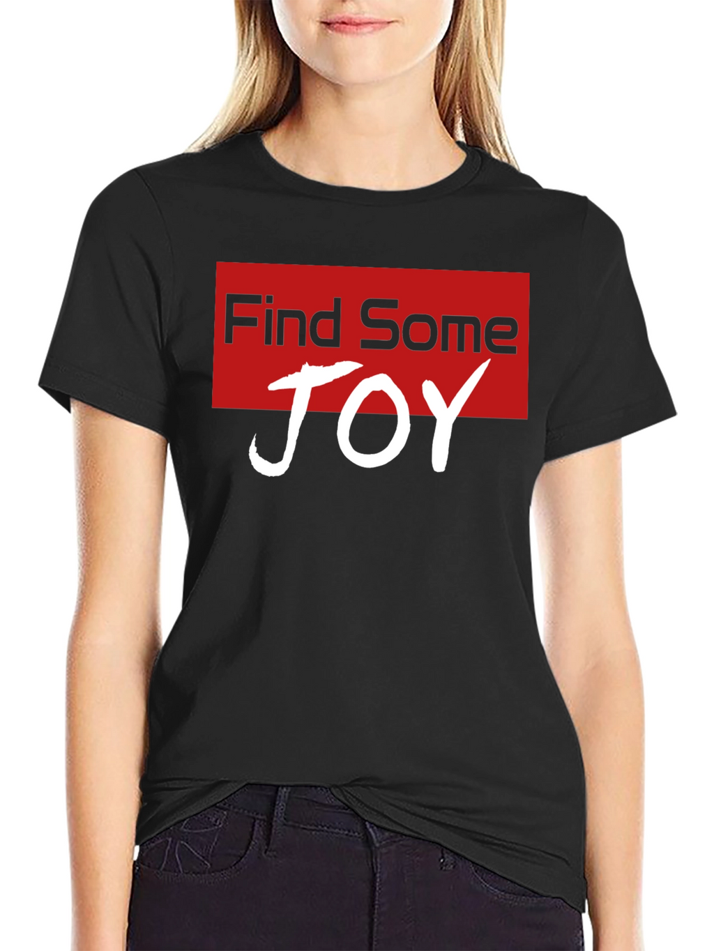Find Some Joy Black Graphic Tee