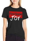 Find Some Joy Black Graphic Tee