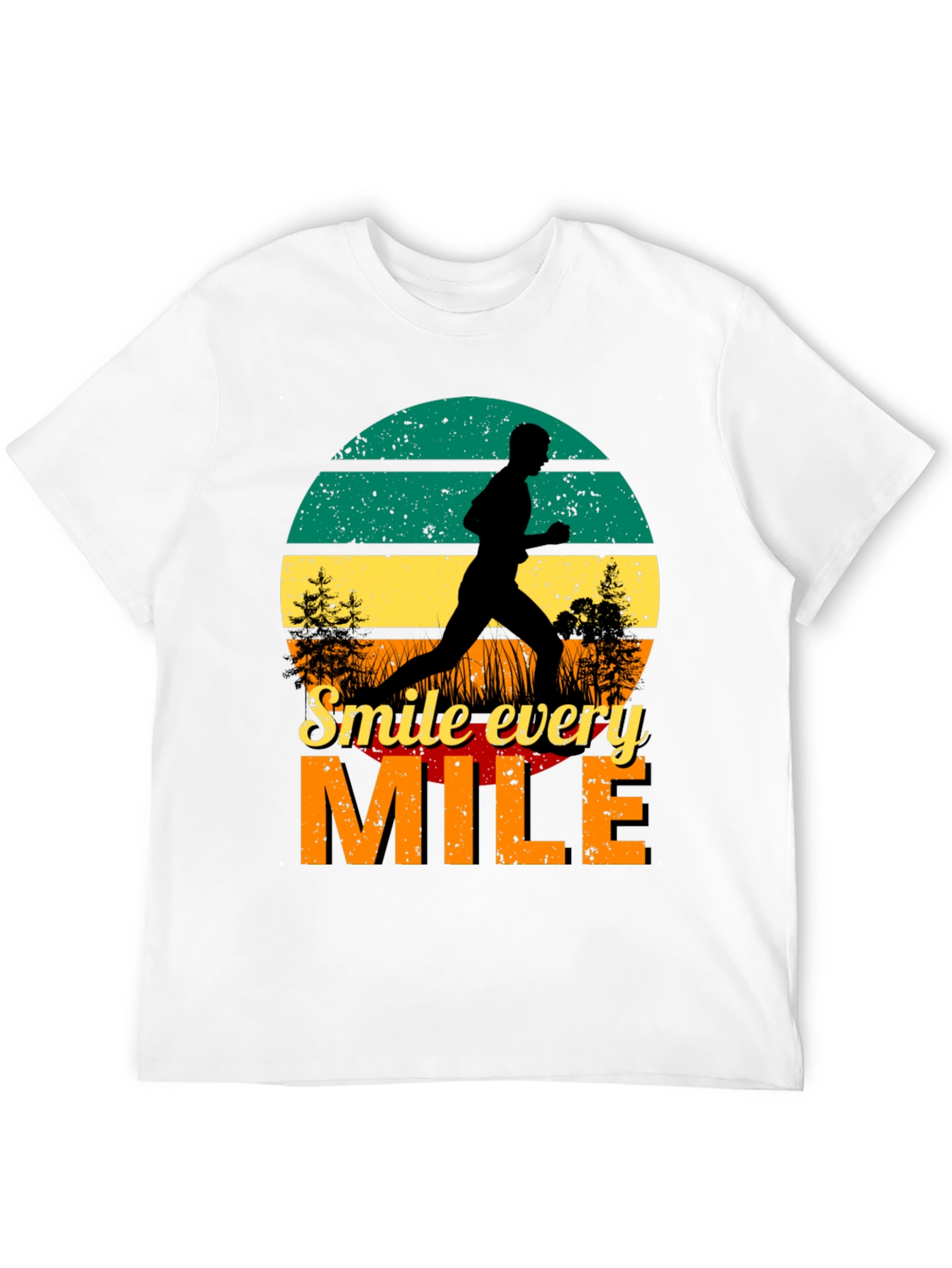 Smile Every Mile Retro Runner T-Shirt