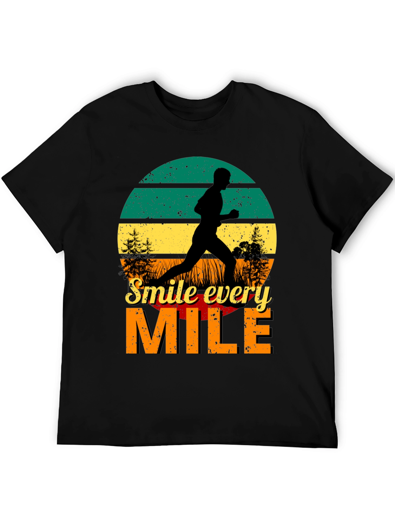 Smile Every Mile Retro Runner T-Shirt