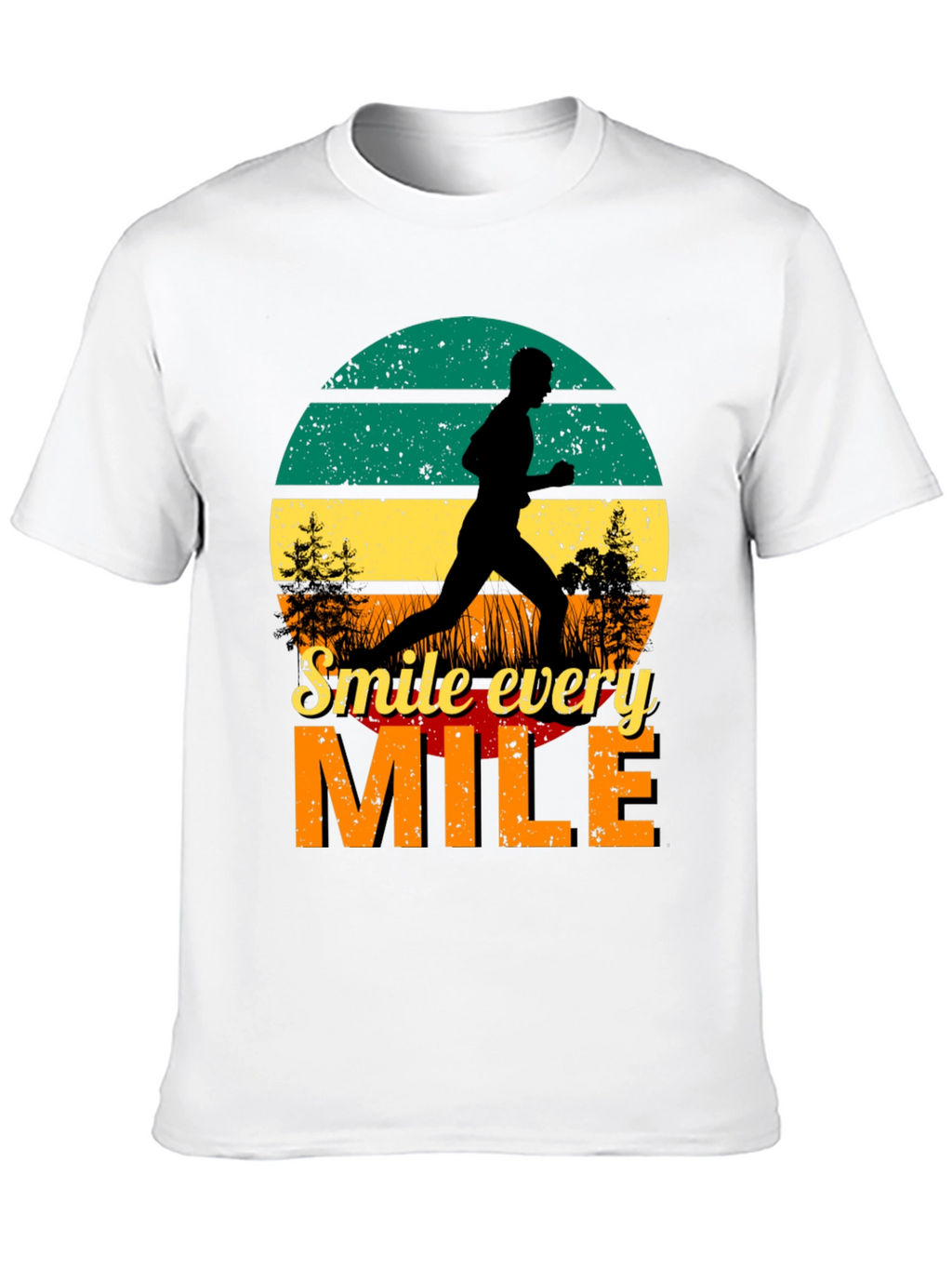 Smile Every Mile Retro Runner T-Shirt