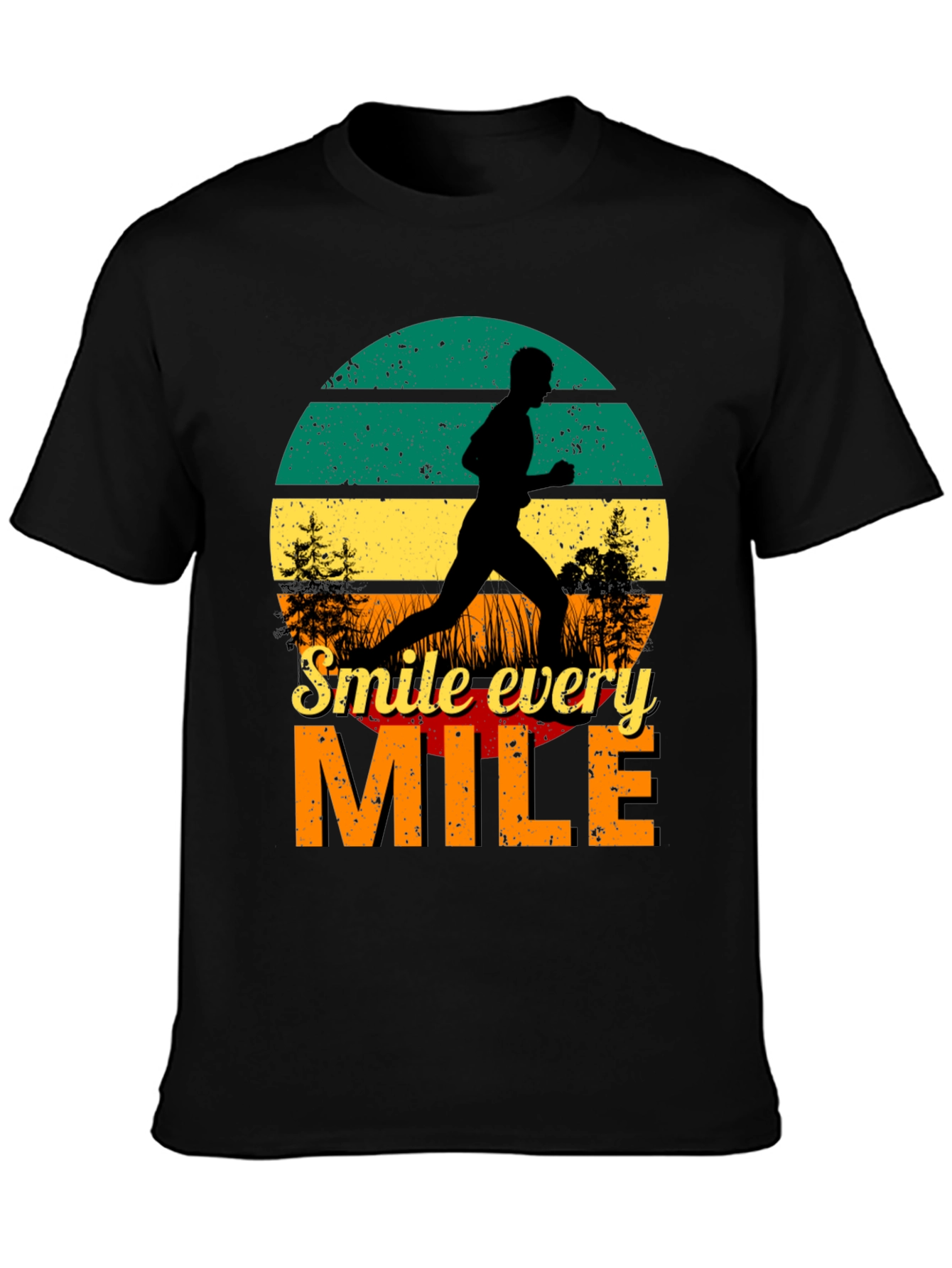 Smile Every Mile Retro Runner T-Shirt