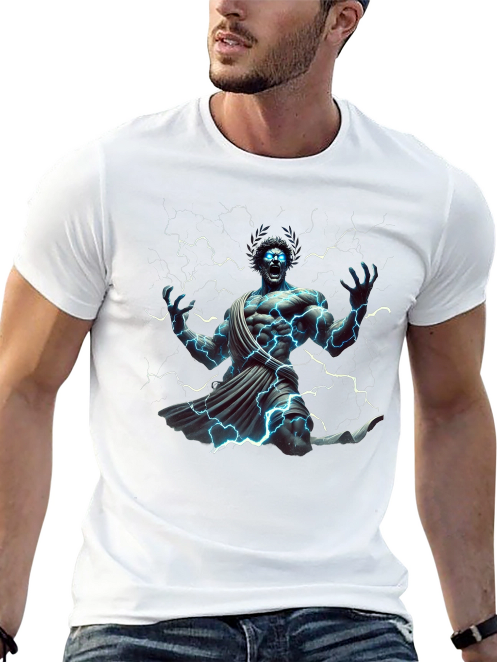 Zeus Lightning Graphic Black T-Shirt
