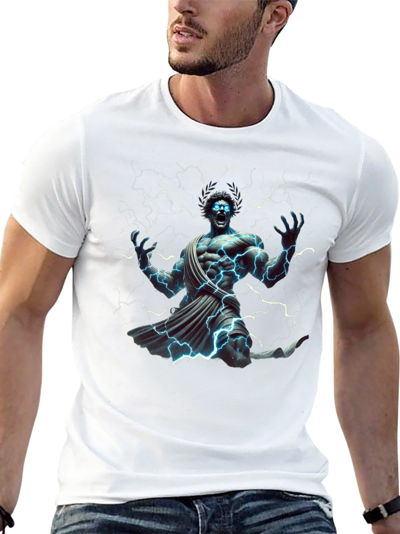Zeus Lightning Graphic Black T-Shirt