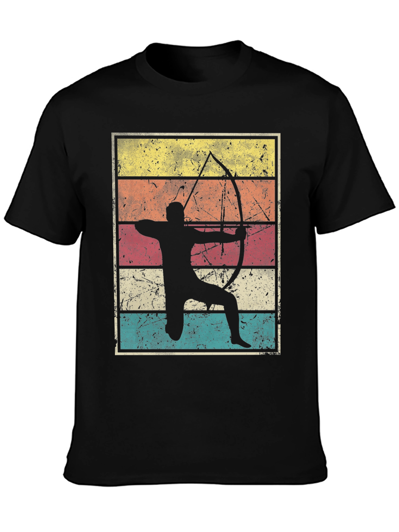 Retro Archer Graphic Tee - Vintage Style Archery Shirt