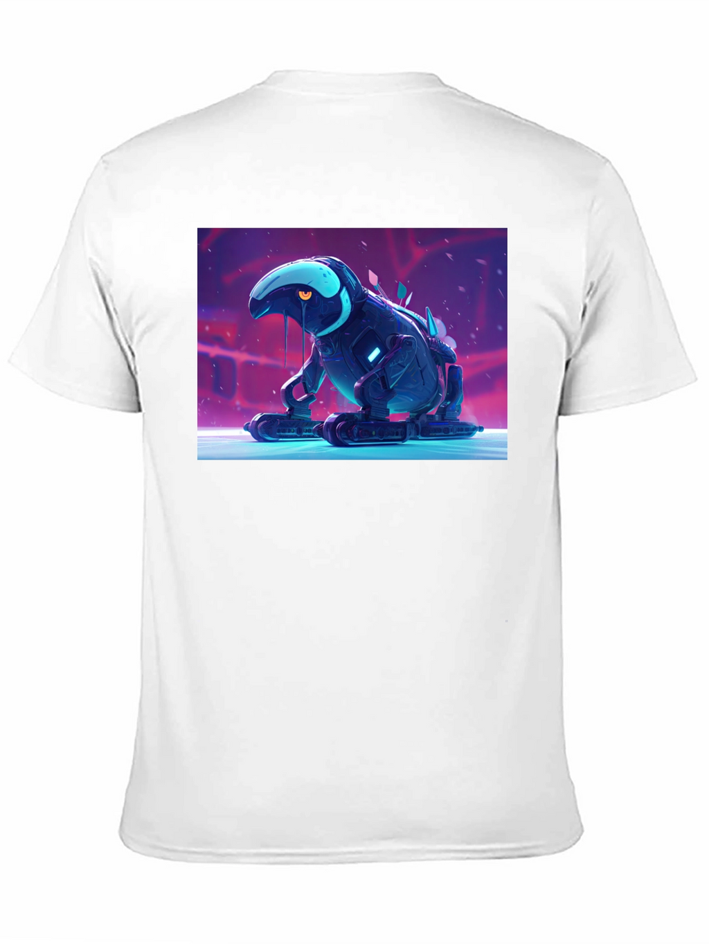 Cool Robot Frog Graphic Tee - Black