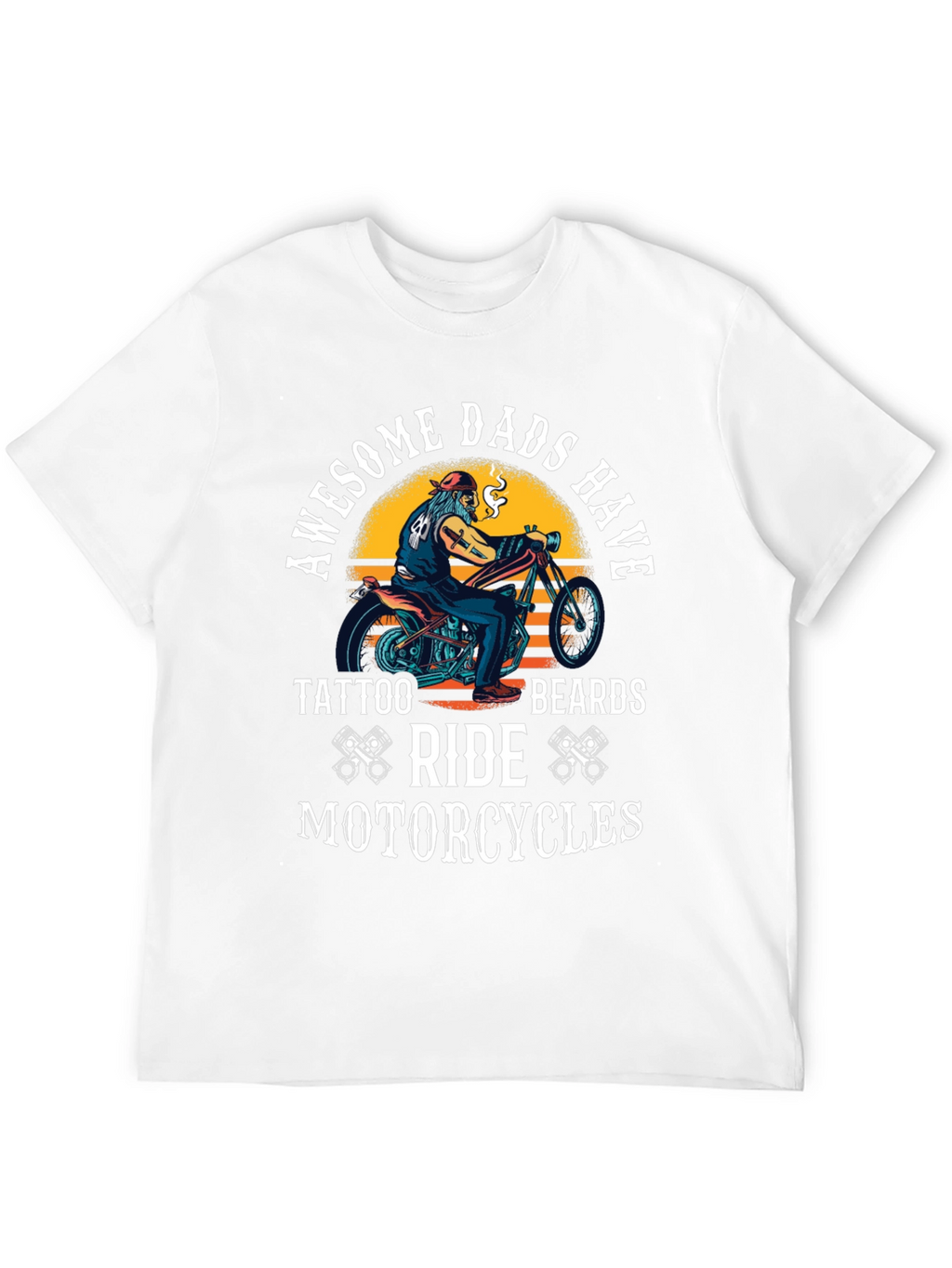 Awesome Dads Motorcycle Graphic Tee