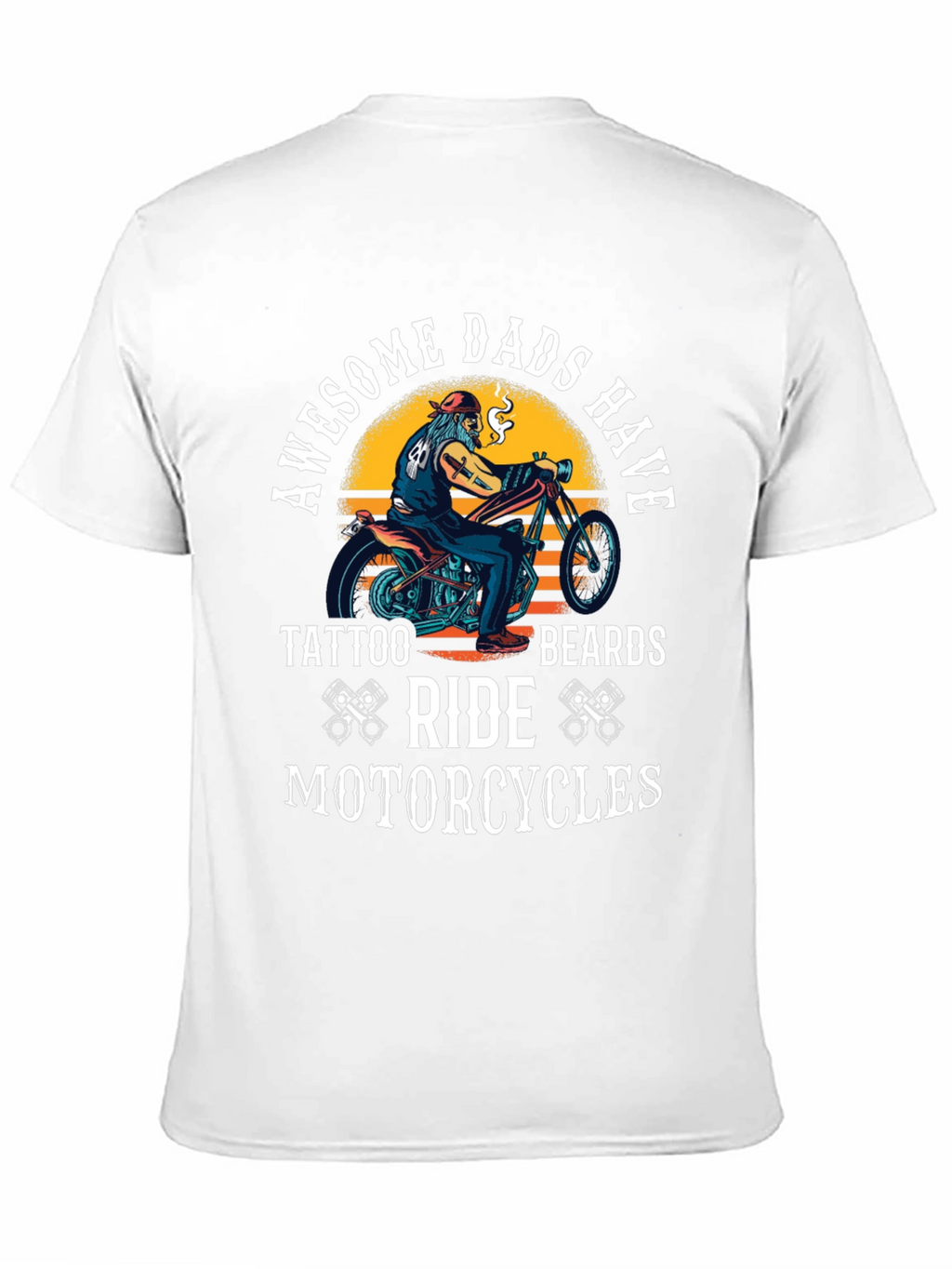 Awesome Dads Motorcycle Graphic Tee