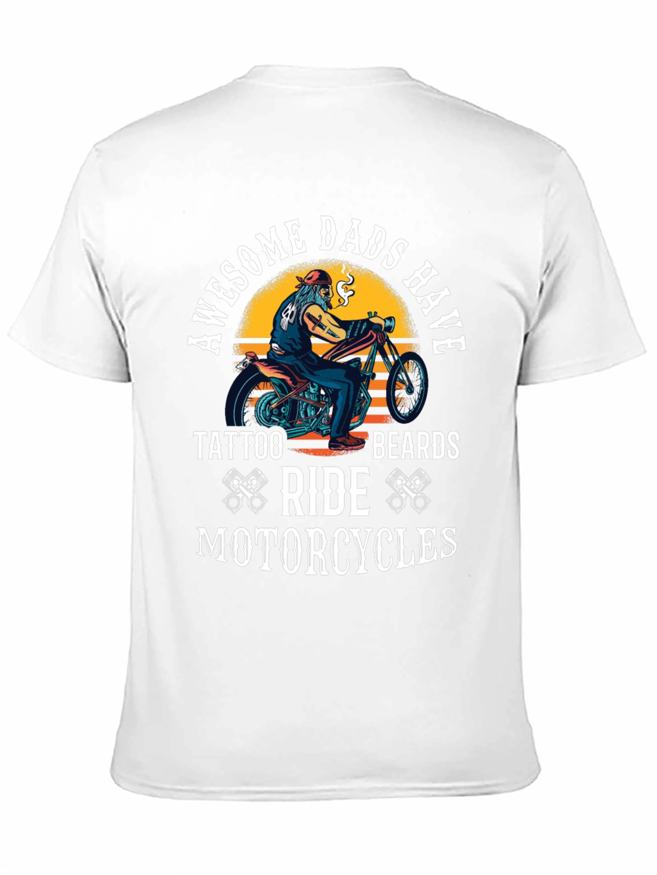 Awesome Dads Motorcycle Graphic Tee