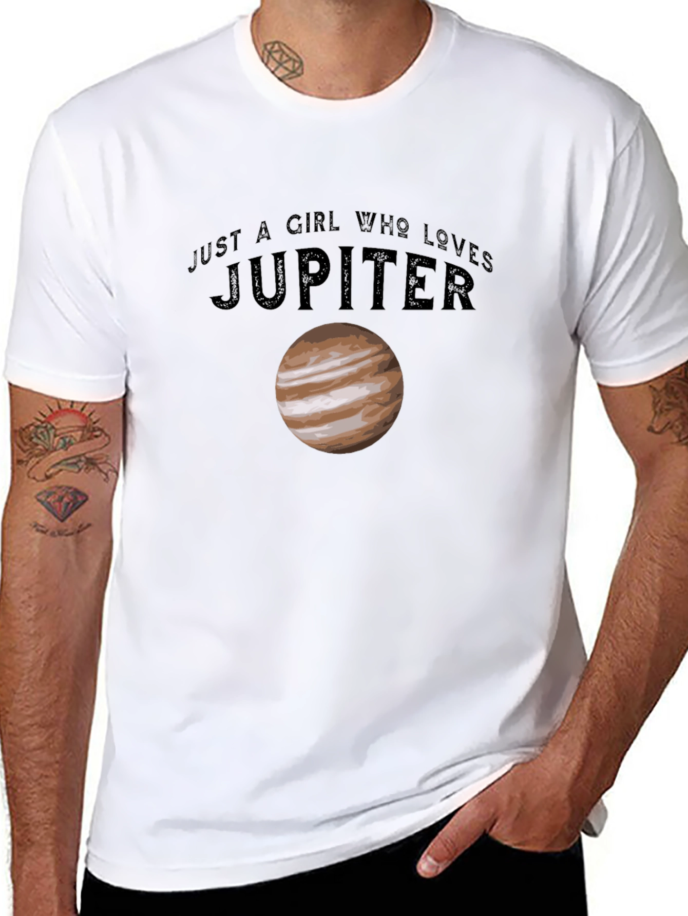 Just A Girl Who Loves Jupiter Graphic Tee