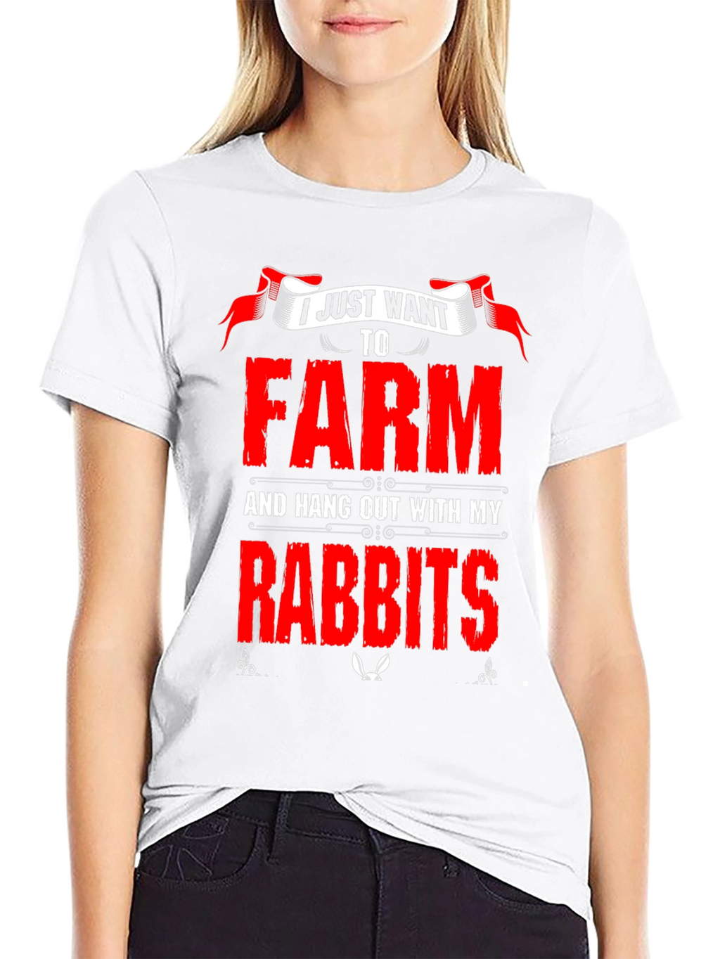 Farm and Rabbits Graphic T-Shirt