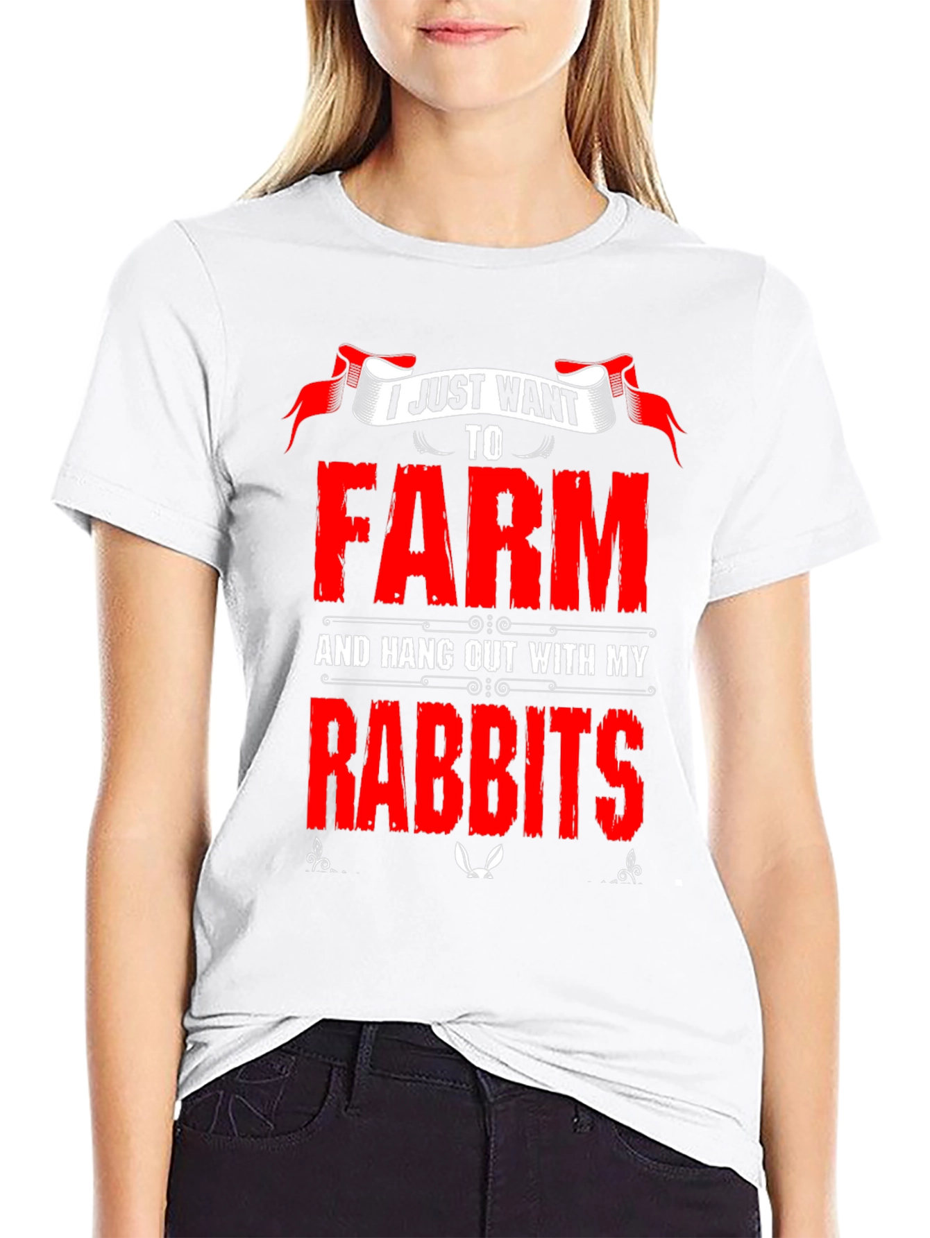 Farm and Rabbits Graphic T-Shirt