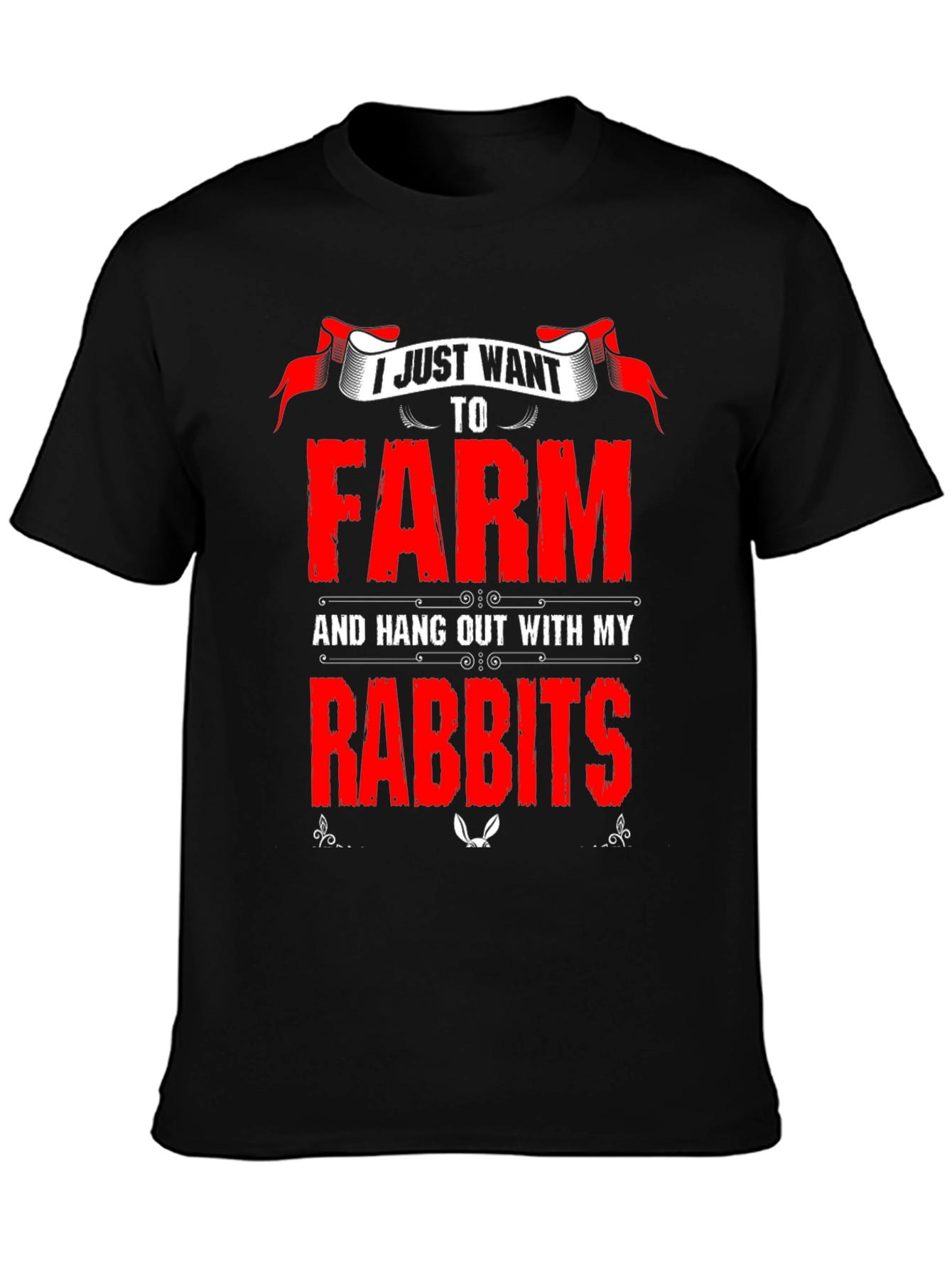 Farm and Rabbits Graphic T-Shirt