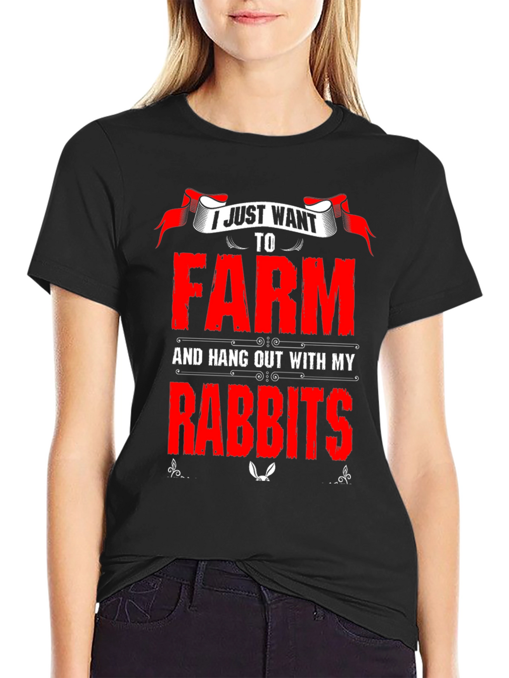 Farm and Rabbits Graphic T-Shirt