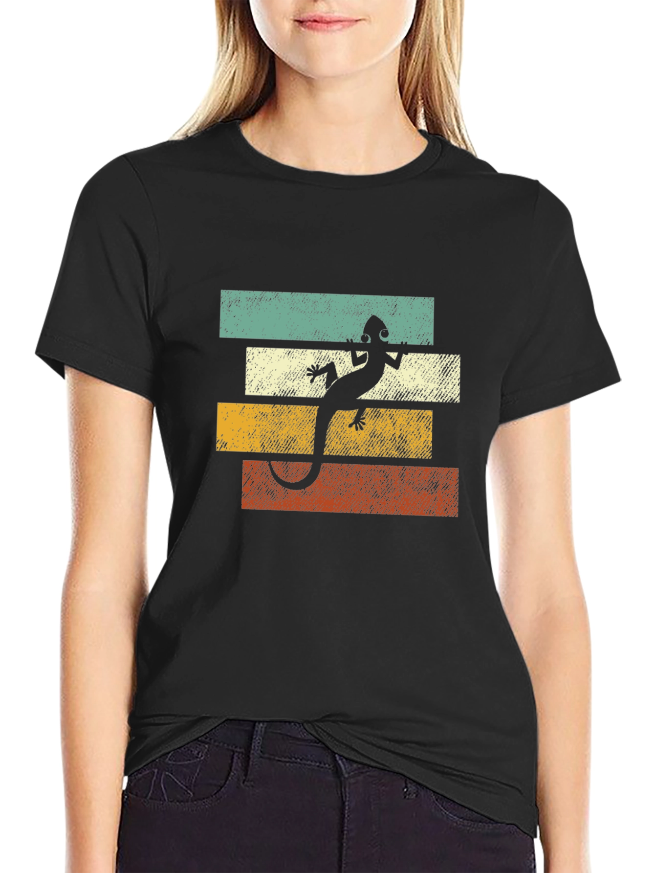 Retro Lizard Graphic Tee - Cool Vintage Style