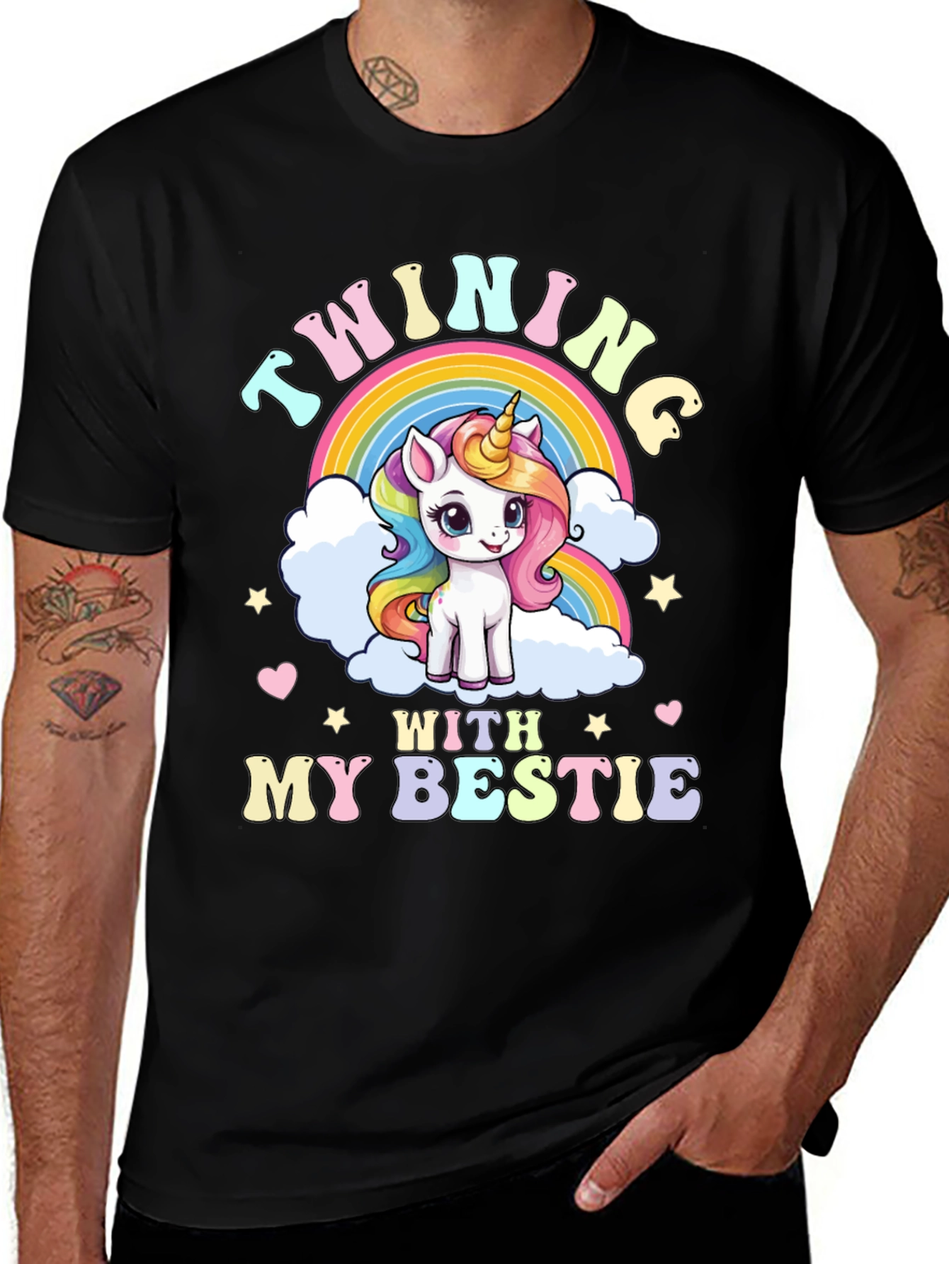 Twinning with My Bestie Unicorn Graphic Tee