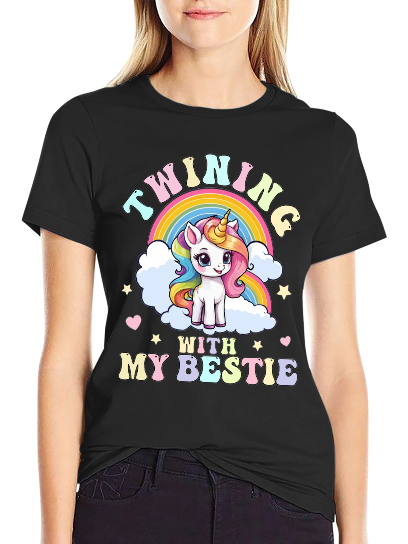 Twinning with My Bestie Unicorn Graphic Tee