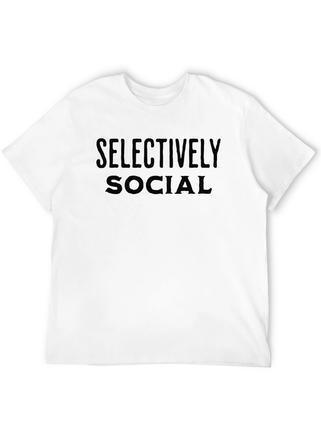 Selectively Social Graphic Tee - Black Casual T-Shirt