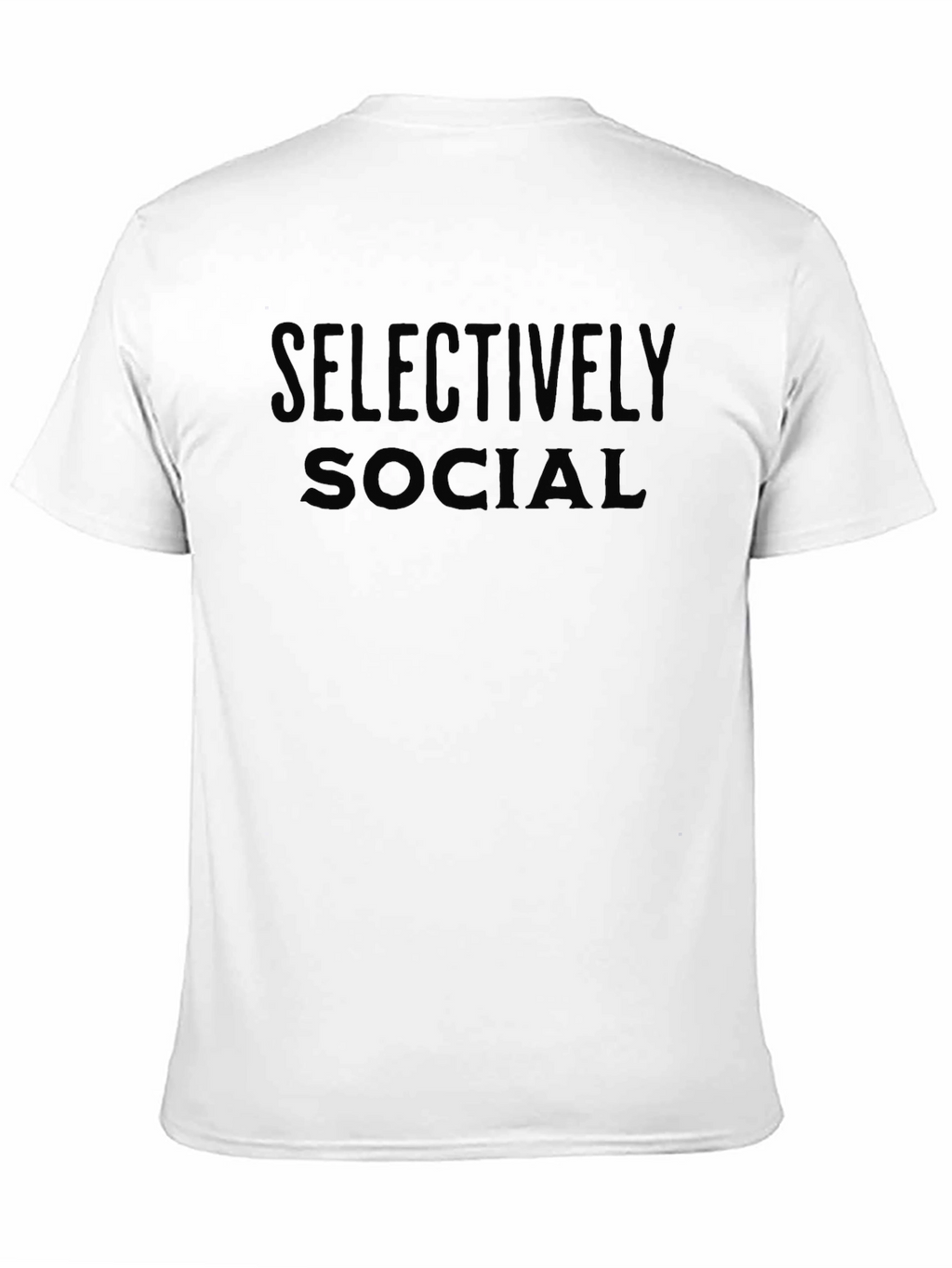 Selectively Social Graphic Tee - Black Casual T-Shirt