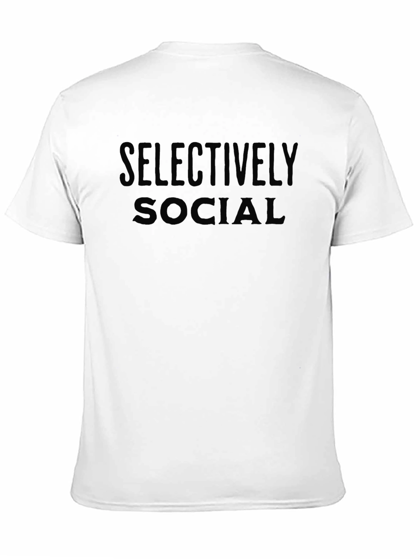 Selectively Social Graphic Tee - Black Casual T-Shirt