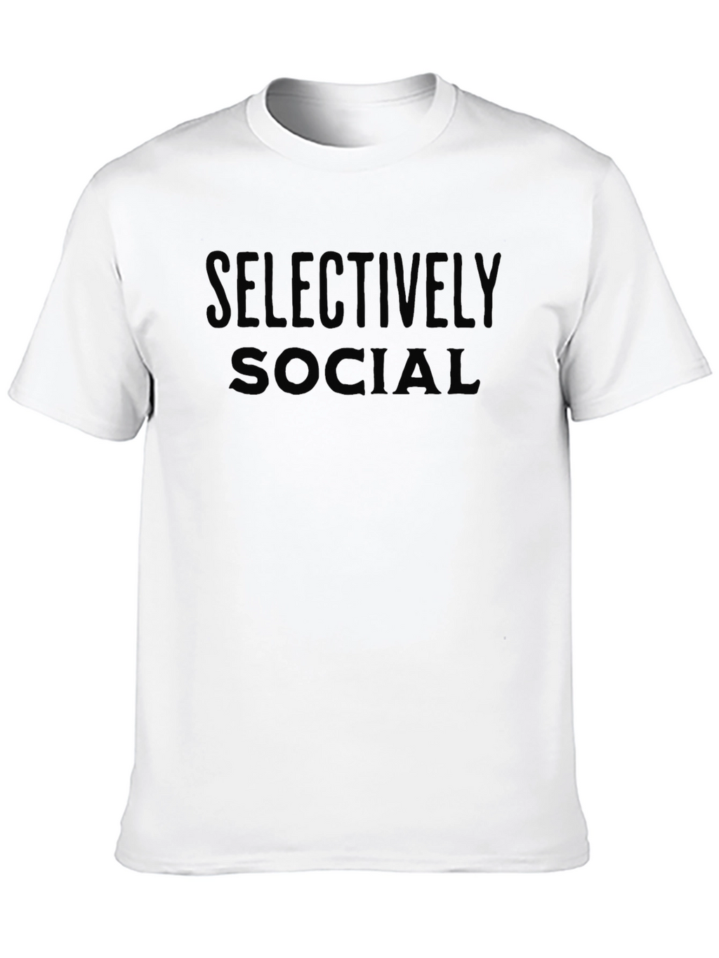 Selectively Social Graphic Tee - Black Casual T-Shirt