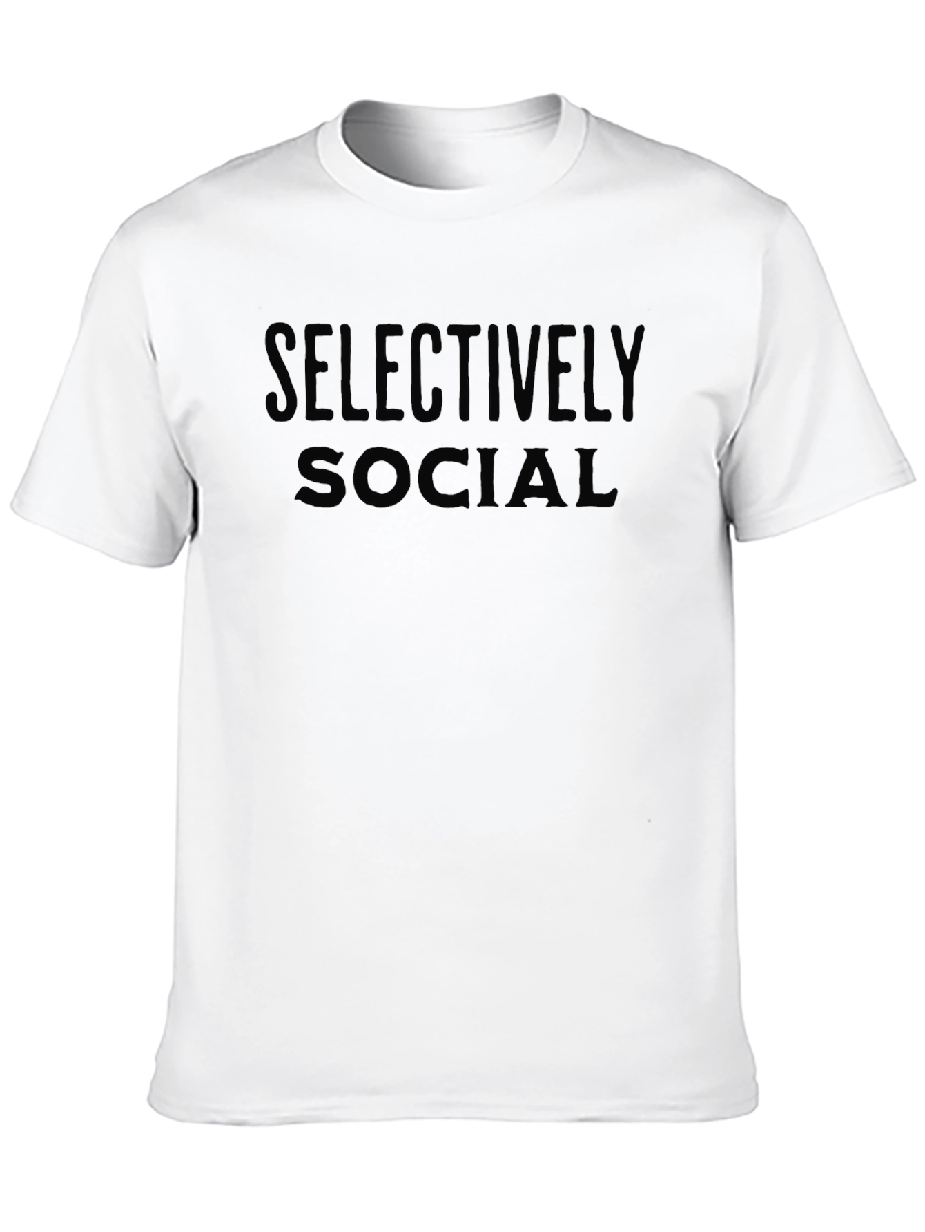 Selectively Social Graphic Tee - Black Casual T-Shirt