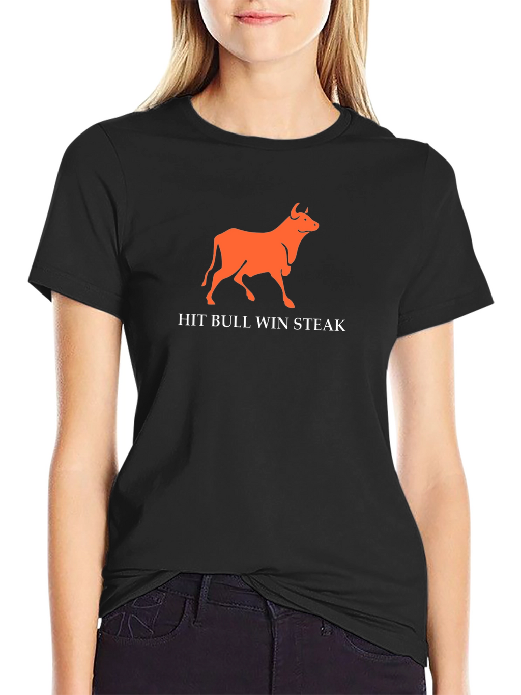 Hit Bull Win Steak Funny Graphic Tee