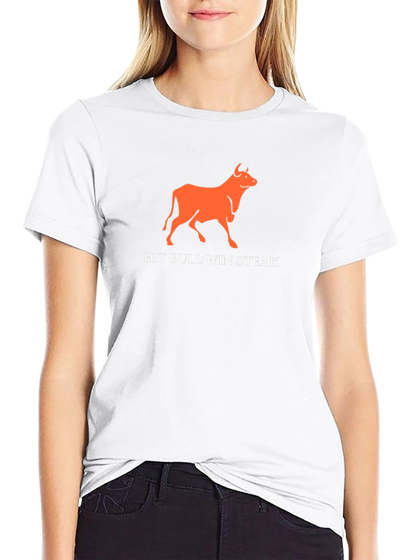 Hit Bull Win Steak Funny Graphic Tee