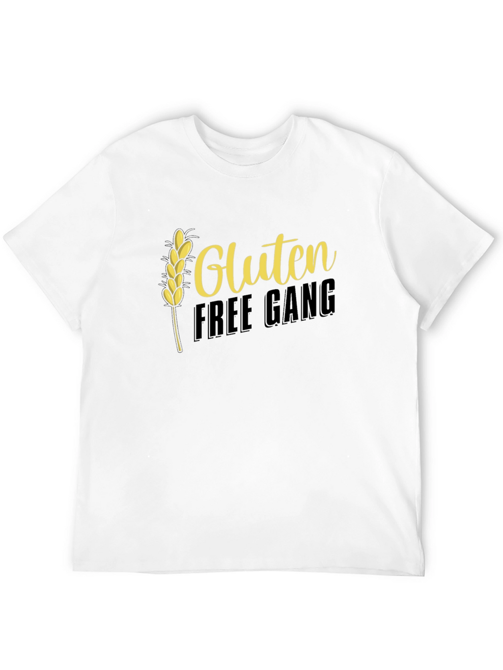 Gluten Free Gang T-Shirt - Black Crew Neck Tee