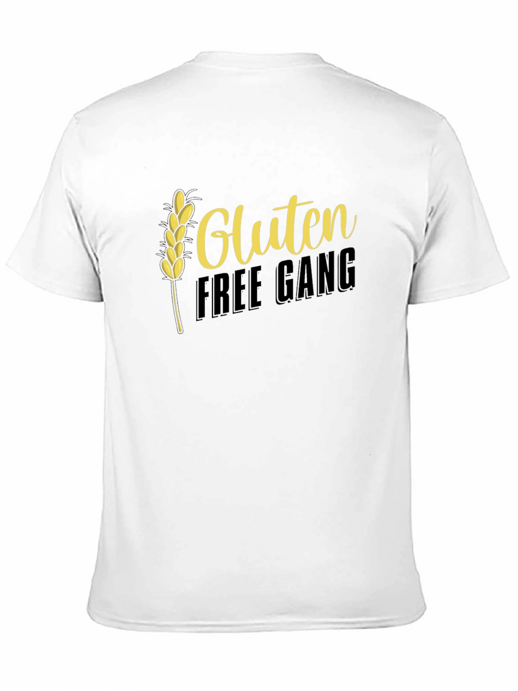Gluten Free Gang T-Shirt - Black Crew Neck Tee