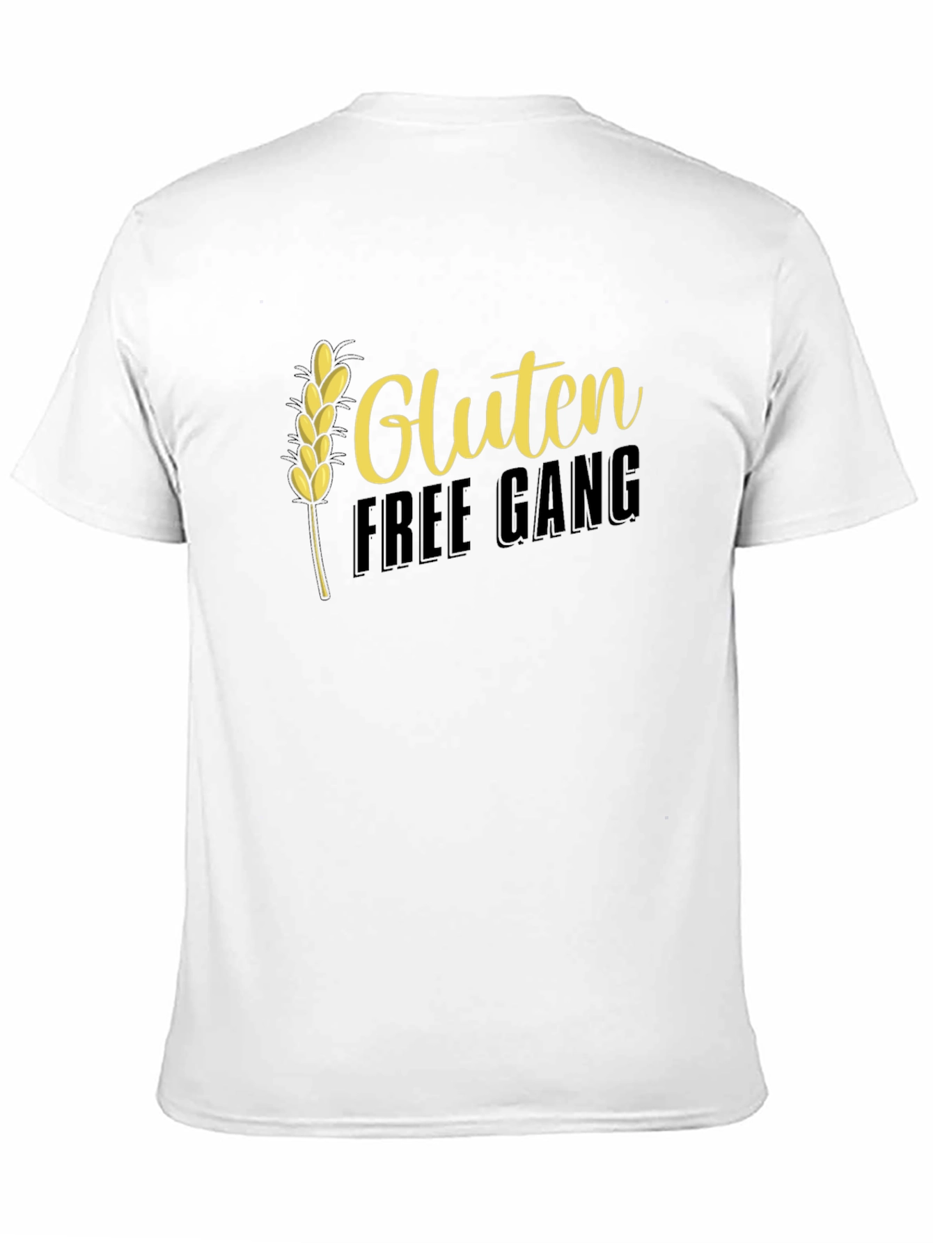 Gluten Free Gang T-Shirt - Black Crew Neck Tee