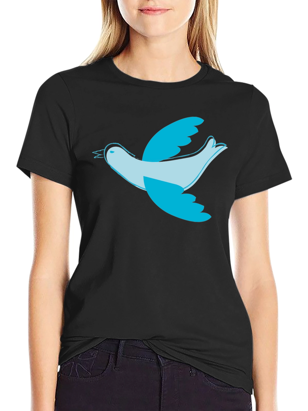 Bird Graphic Black T-Shirt