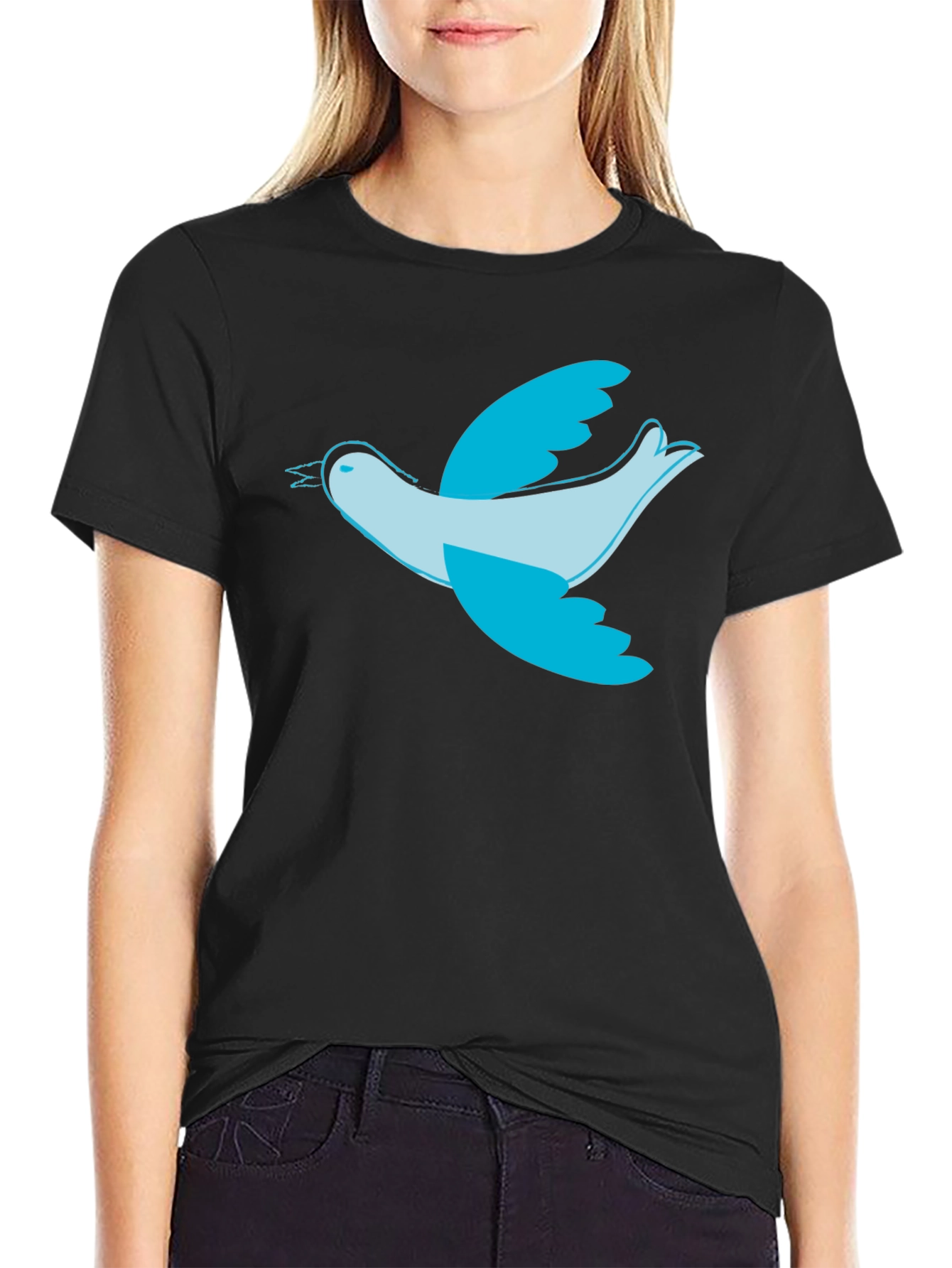 Bird Graphic Black T-Shirt