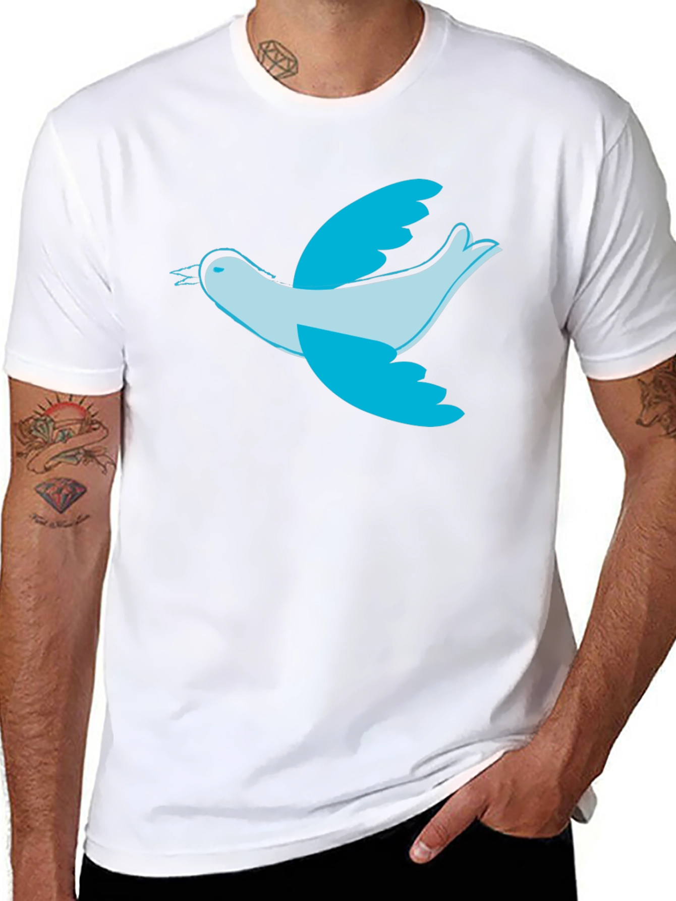 Bird Graphic Black T-Shirt