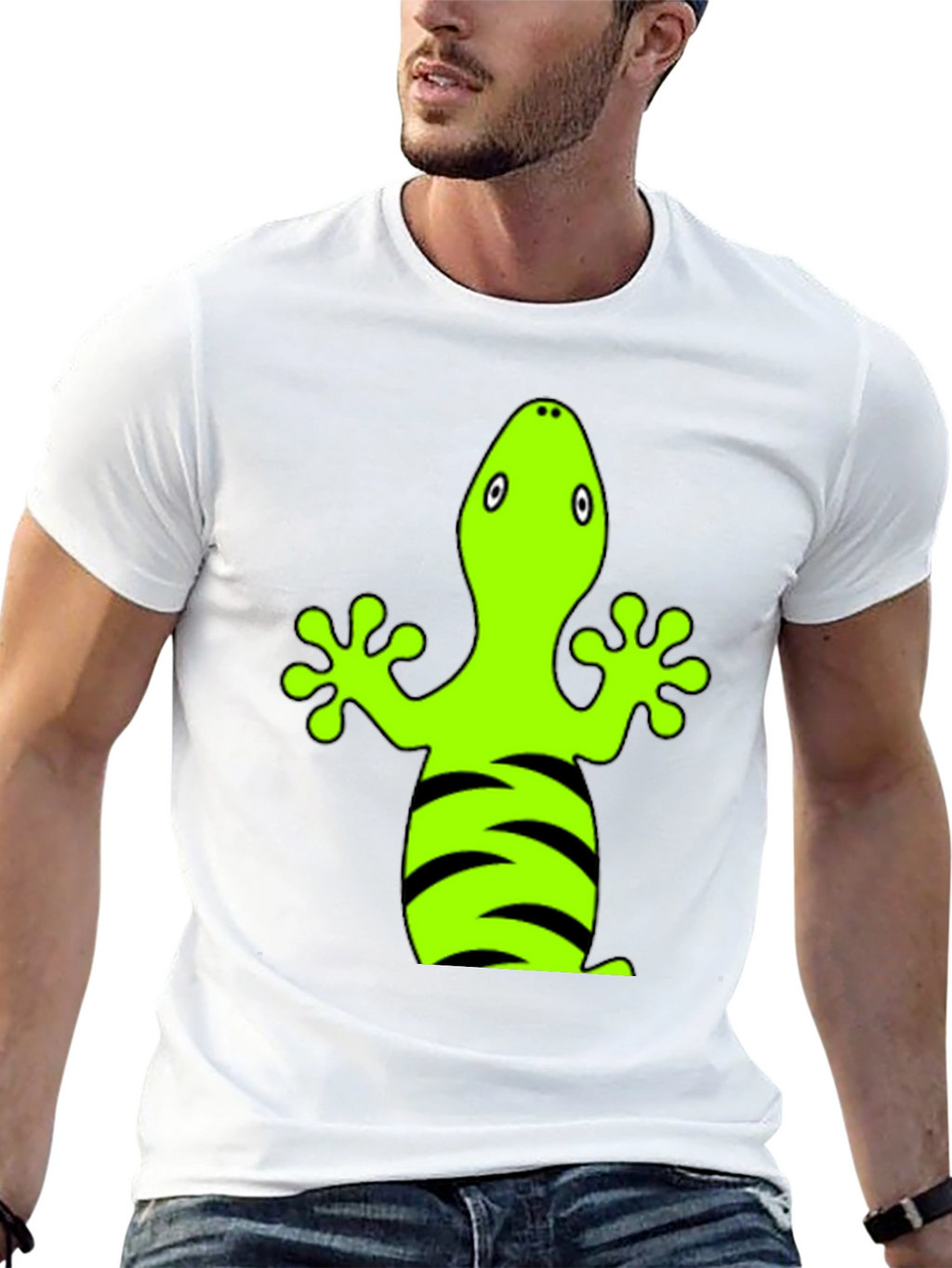 Gecko Graphic Tee - Funky Lizard Print T-Shirt