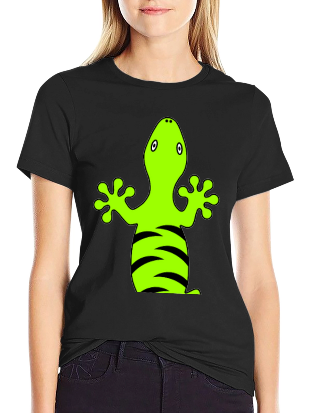 Gecko Graphic Tee - Funky Lizard Print T-Shirt